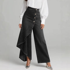 Pantalones Rectos Mujer con Botones | Moda Urbana