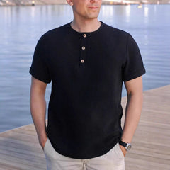 Camiseta Hombre Manga Corta Slim Fit Algodón Verano