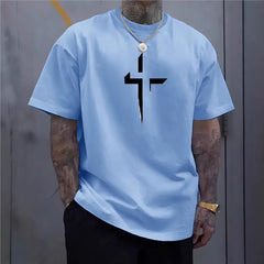 Camiseta Streetwear Hombre Manga Corta | Estampado Cruz 7 Colores