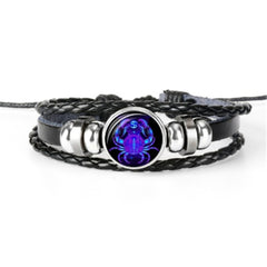 Pulsera Zodiaco Constelacion Luminosa Trenzada 12 Signos