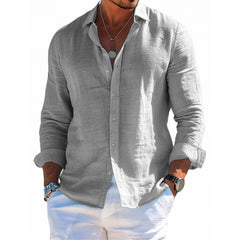 Camisa Manga Larga Hombre Casual Holgada S-6XL