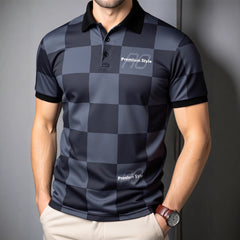 Camiseta Casual Manga Corta Hombre - Cuadros y Letras