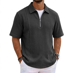 Polo Deportivo con Cuello Barco y Media Cremallera Hombre - Irina Shop