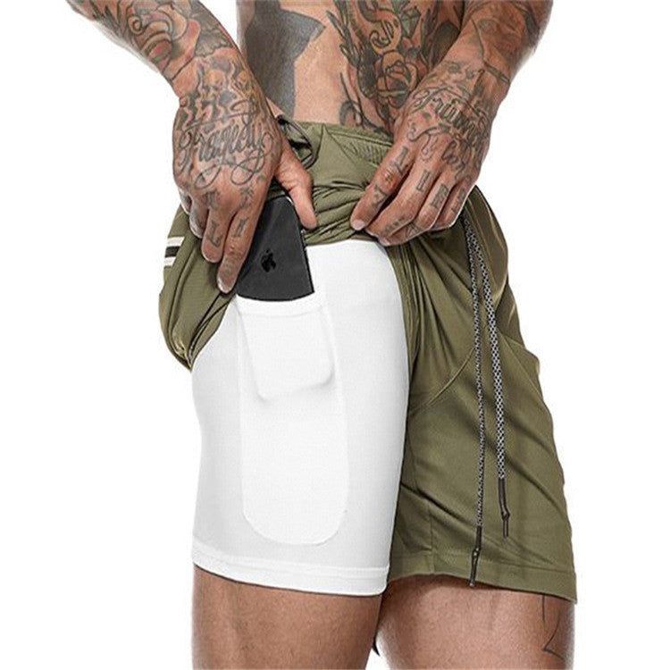 Pantalon Corto Compresion Deportivo con Bolsillo Hombre