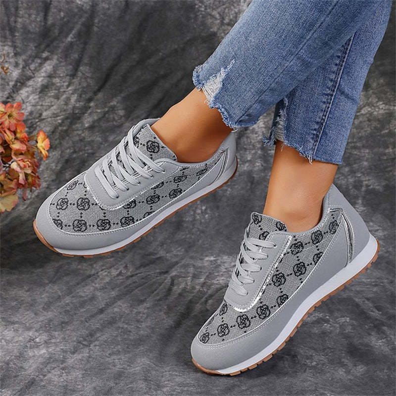 Zapatillas Florales Mujer Planas - Sneakers Casual Ligeras