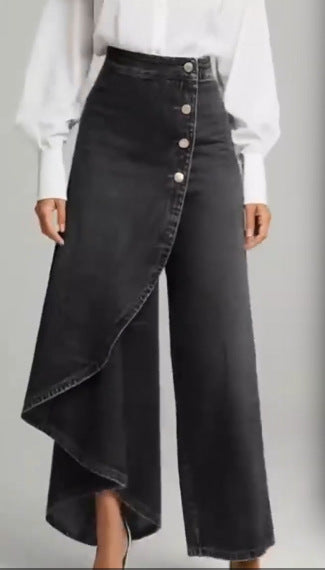 Pantalones Rectos Mujer con Botones | Moda Urbana