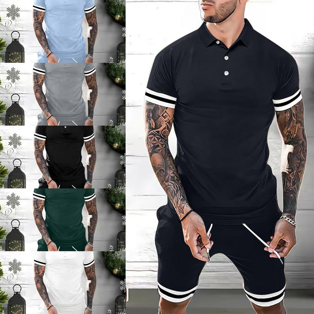 Conjunto Hombre Verano 2 Piezas Polo y Short Deportivo