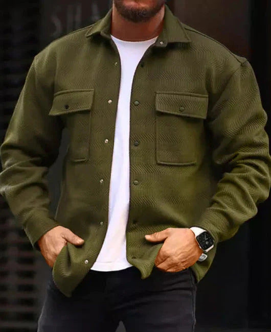 Chaqueta Hombre Cuello Polo Manga Larga | 8 Colores y Tallas S-XXXXL