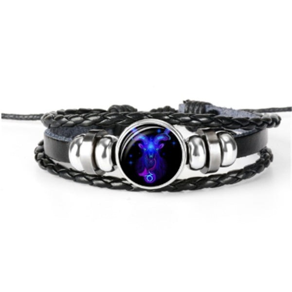 Pulsera Zodiaco Constelacion Luminosa Trenzada 12 Signos