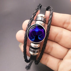 Pulsera Zodiaco Constelacion Luminosa Trenzada 12 Signos