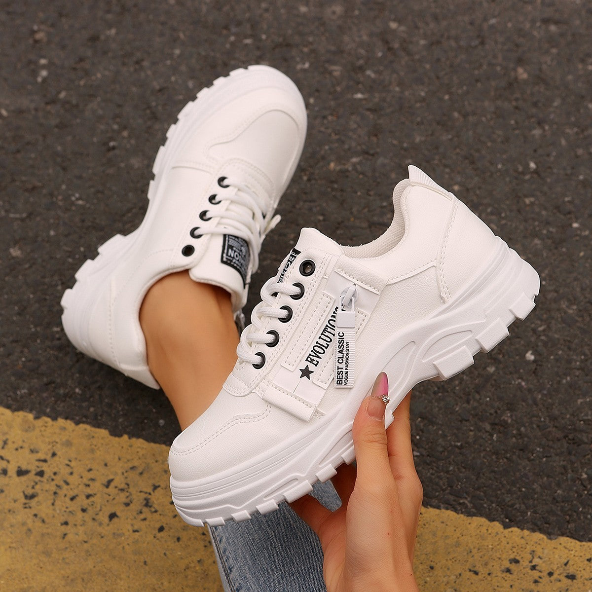 Zapatillas Deportivas Mujer Cremallera Lateral