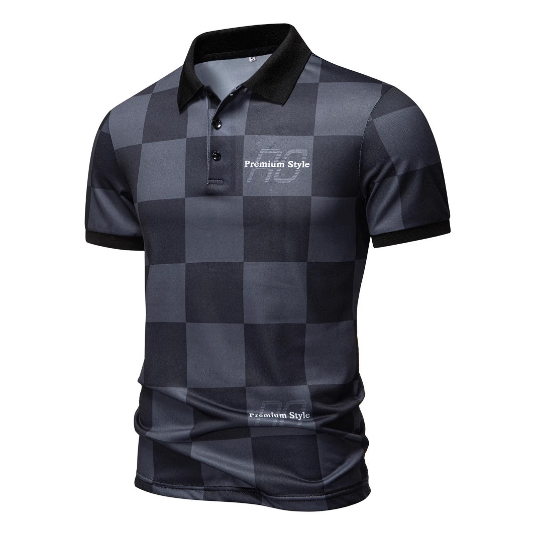 Camiseta Casual Manga Corta Hombre - Cuadros y Letras