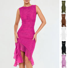 Vestido Ajustado Mujer Sin Mangas | Midi Elegante de Fiesta