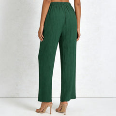 Pantalón Ancho Mujer Cintura Alta – Estilo Casual Coreano