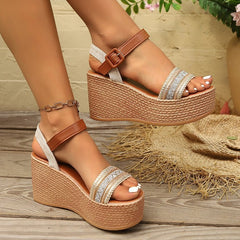 Sandalias Romanas Mujer de Suela Gruesa | Tacón Alto Verano - Irina Shop