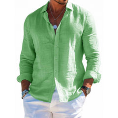 Camisa Manga Larga Hombre Casual Holgada S-6XL