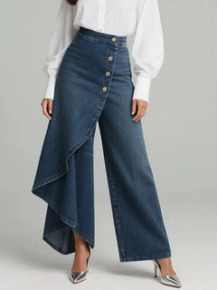 Pantalones Rectos Mujer con Botones | Moda Urbana
