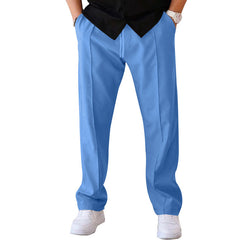 Pantalones Deportivos Hombre Casual Sueltos Rectos con Cordón