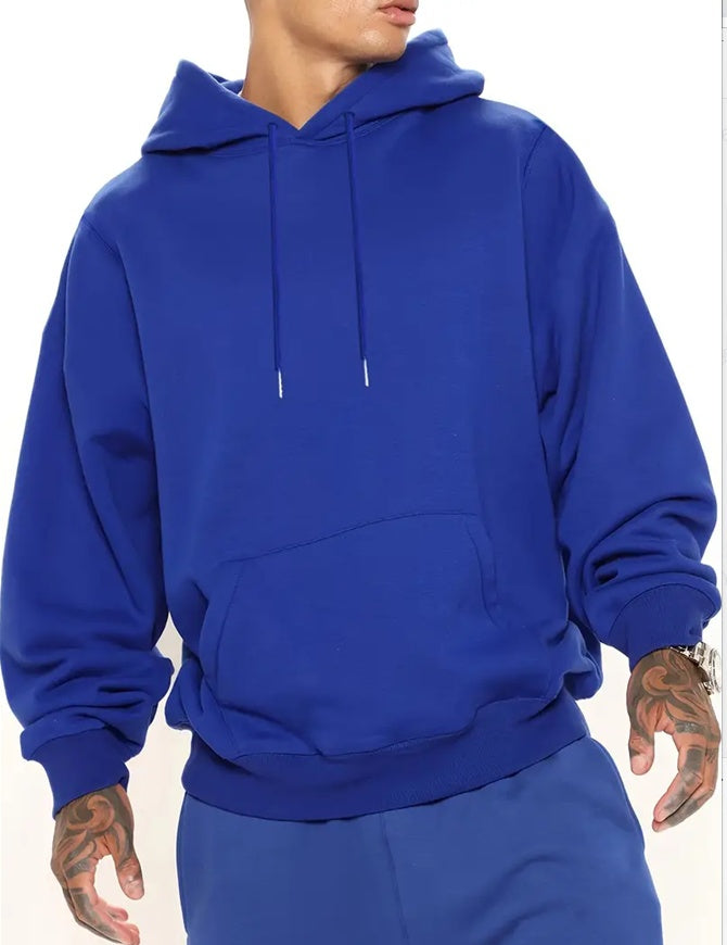 Jersey Hombre Color Liso con Capucha – Tallas S a 3XL