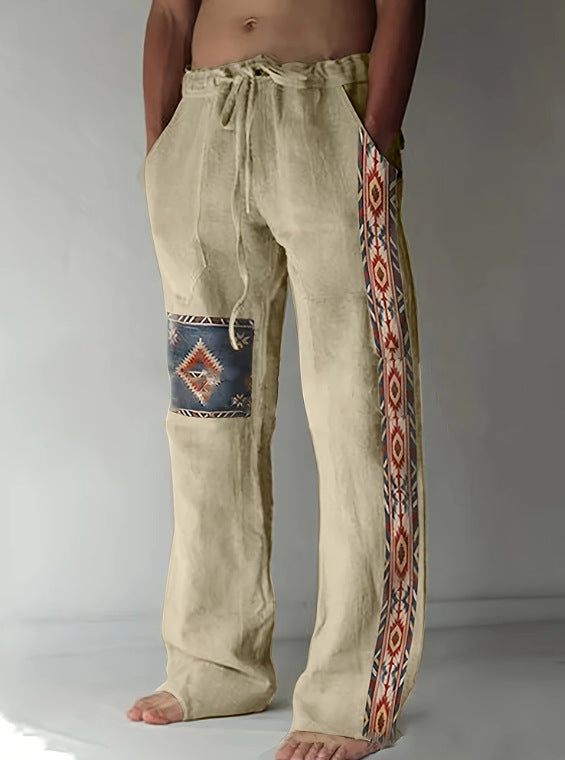 Pantalones Casual Hombre Wide-Leg Estampado