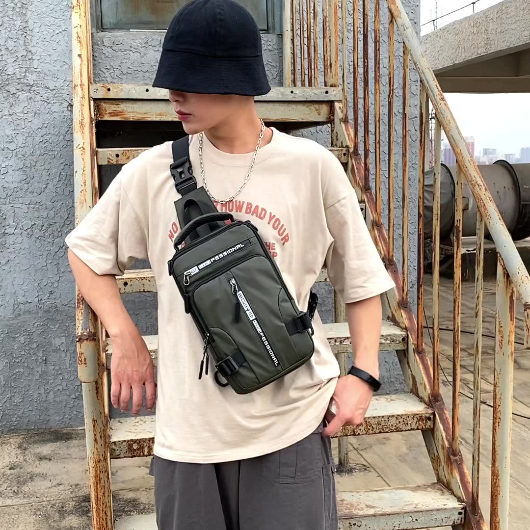 Bolsa Bandolera Hombre Multifuncional Impermeable Nylon