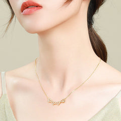 Collar Colgante Trébol Cuatro Hojas Corazón Magnético Mujer