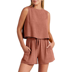 Conjunto Verano Mujer | Top Sin Mangas y Shorts 2 Piezas