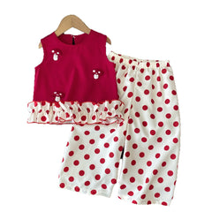 Conjunto Niña Lunares - Top y Pantalón de Lunares