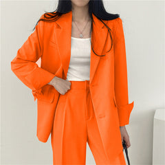 Conjunto Coreano Mujer Slim Fit - Traje Pantalón Casual