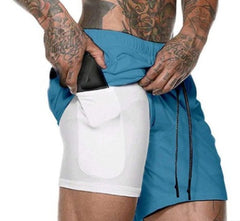 Pantalon Corto Compresion Deportivo con Bolsillo Hombre