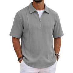 Polo Deportivo con Cuello Barco y Media Cremallera Hombre - Irina Shop