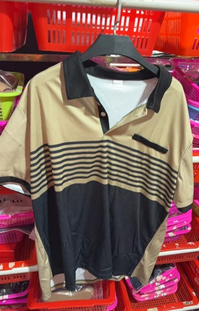 Camisa Casual Hombre a Rayas con Bolsillo — Tallas S a XXXL