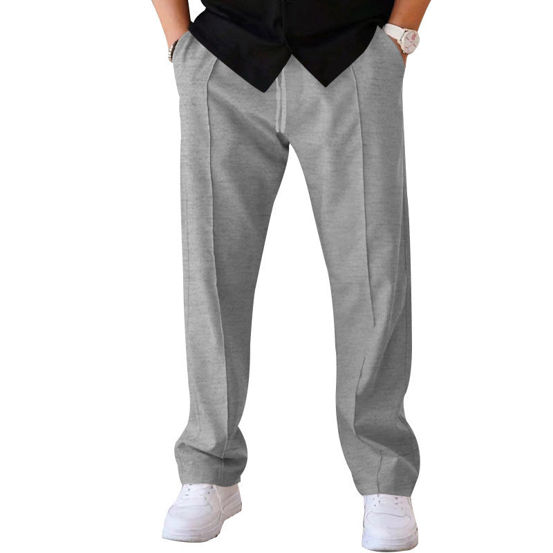 Pantalones Deportivos Hombre Casual Sueltos Rectos con Cordón