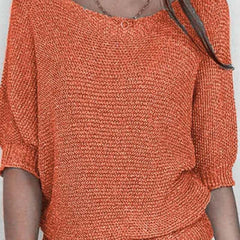 Jersey Mujer Cuello Redondo Manga Tres Cuartos | Punto