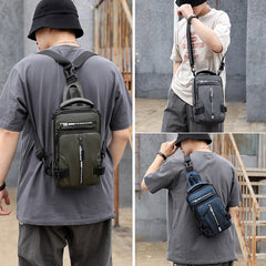 Bolsa Bandolera Hombre Multifuncional Impermeable Nylon