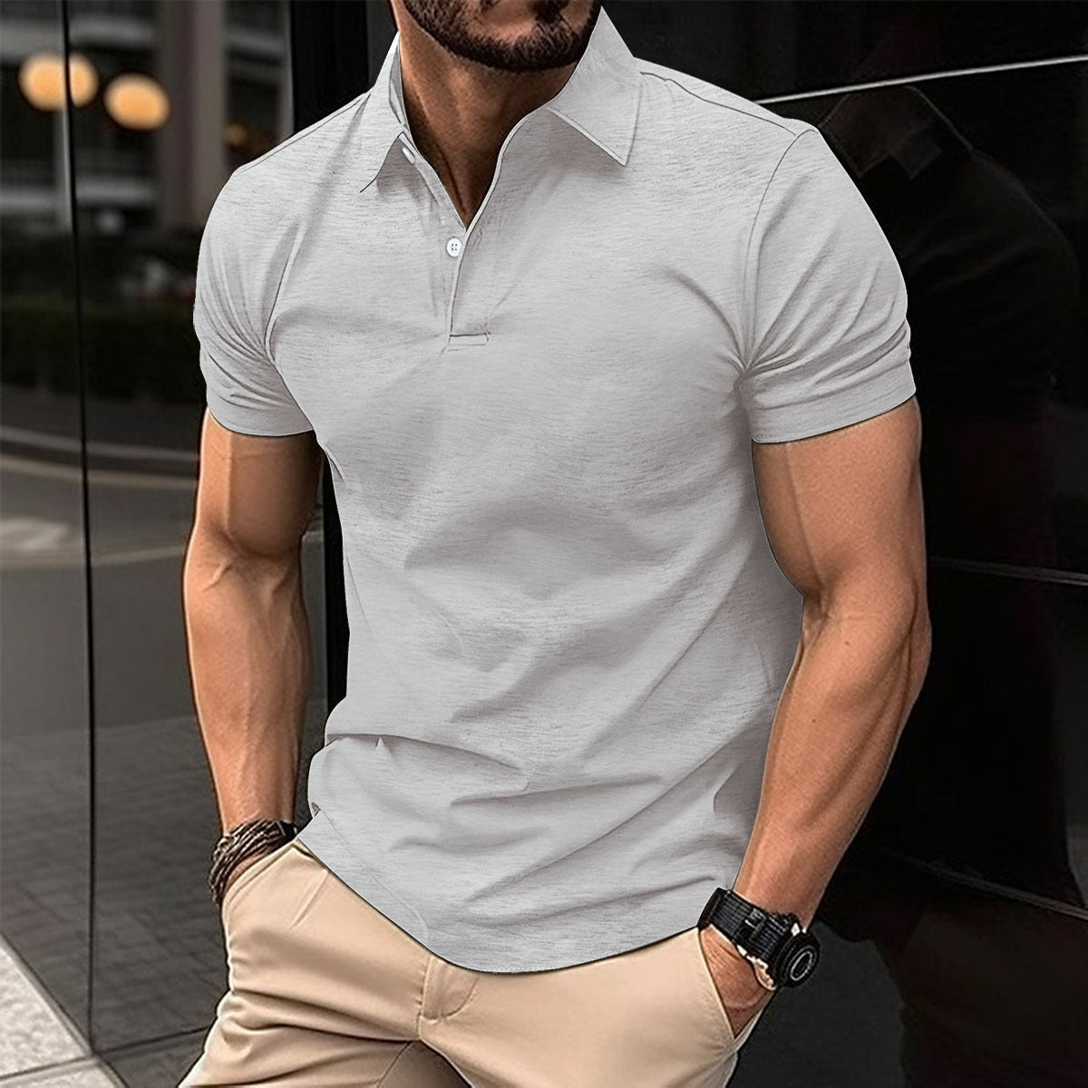 Polo Manga Corta Hombre | Color Solido | Tallas S-3XL