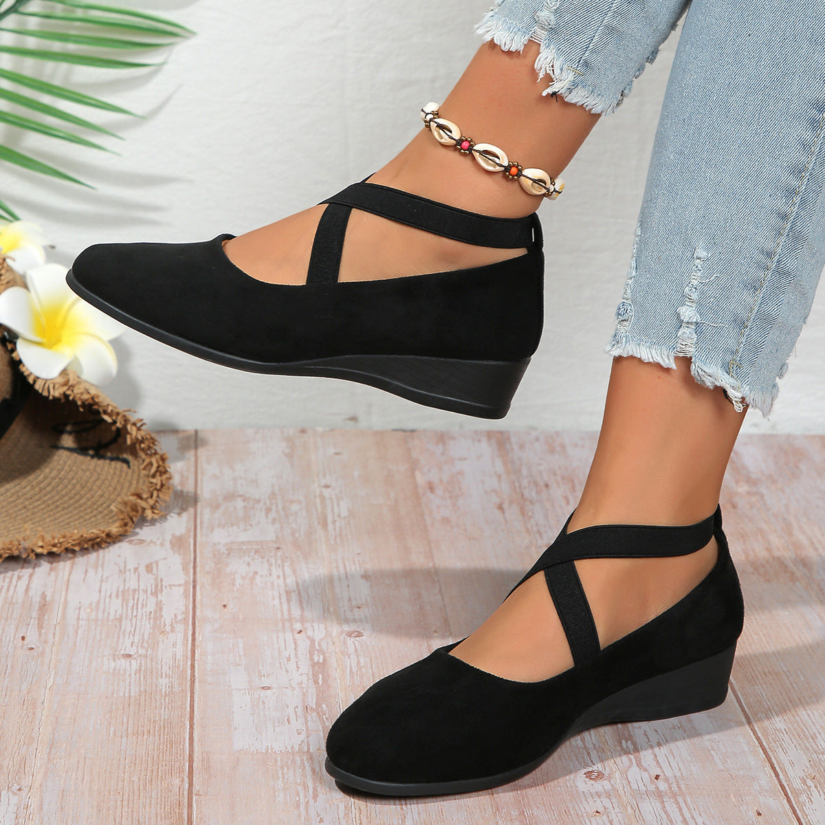 Zapatos Cuña Mujer Punta Cerrada Elegantes