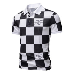 Camiseta Casual Manga Corta Hombre - Cuadros y Letras