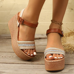 Sandalias Romanas Mujer de Suela Gruesa | Tacón Alto Verano - Irina Shop