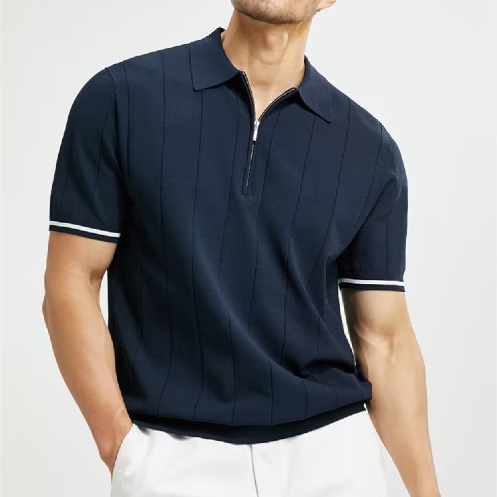 Polo Hombre Manga Corta Cremallera | Camiseta Casual Verano S-XXXL