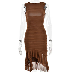 Vestido Ajustado Mujer Sin Mangas | Midi Elegante de Fiesta