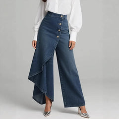 Pantalones Rectos Mujer con Botones | Moda Urbana