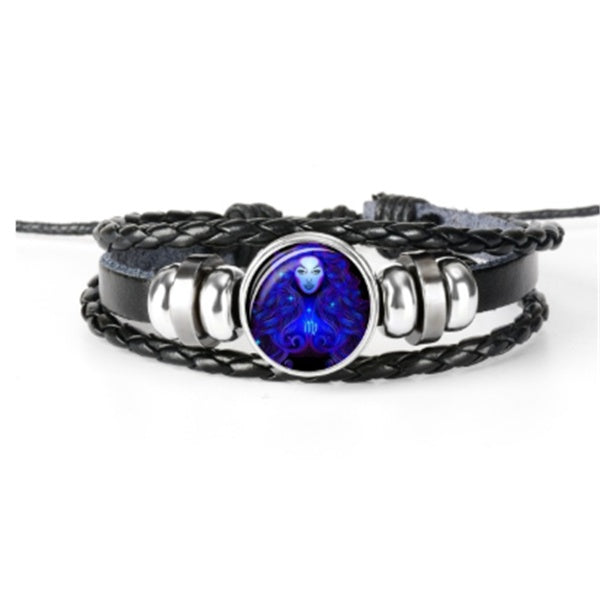 Pulsera Zodiaco Constelacion Luminosa Trenzada 12 Signos