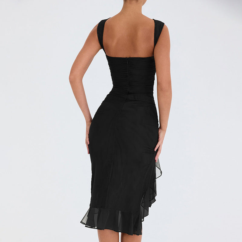 Vestido Ajustado Mujer Sin Mangas | Midi Elegante de Fiesta