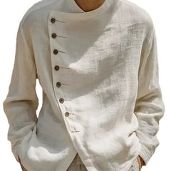 Camisa Hombre Cuello Redondo Fit Holgado Retro - Irina Shop