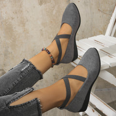 Zapatos Cuña Mujer Punta Cerrada Elegantes