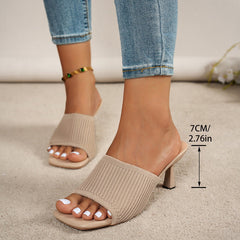Sandalias Mujer Punta Cuadrada Tacón Ancho Verano - Irina Shop