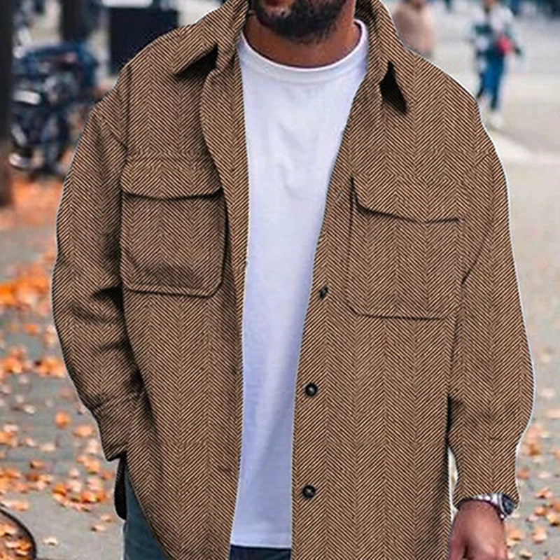 Chaqueta Hombre Cuello Polo Manga Larga | 8 Colores y Tallas S-XXXXL