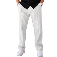 Pantalones Deportivos Hombre Casual Sueltos Rectos con Cordón