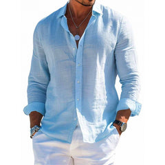 Camisa Manga Larga Hombre Casual Holgada S-6XL